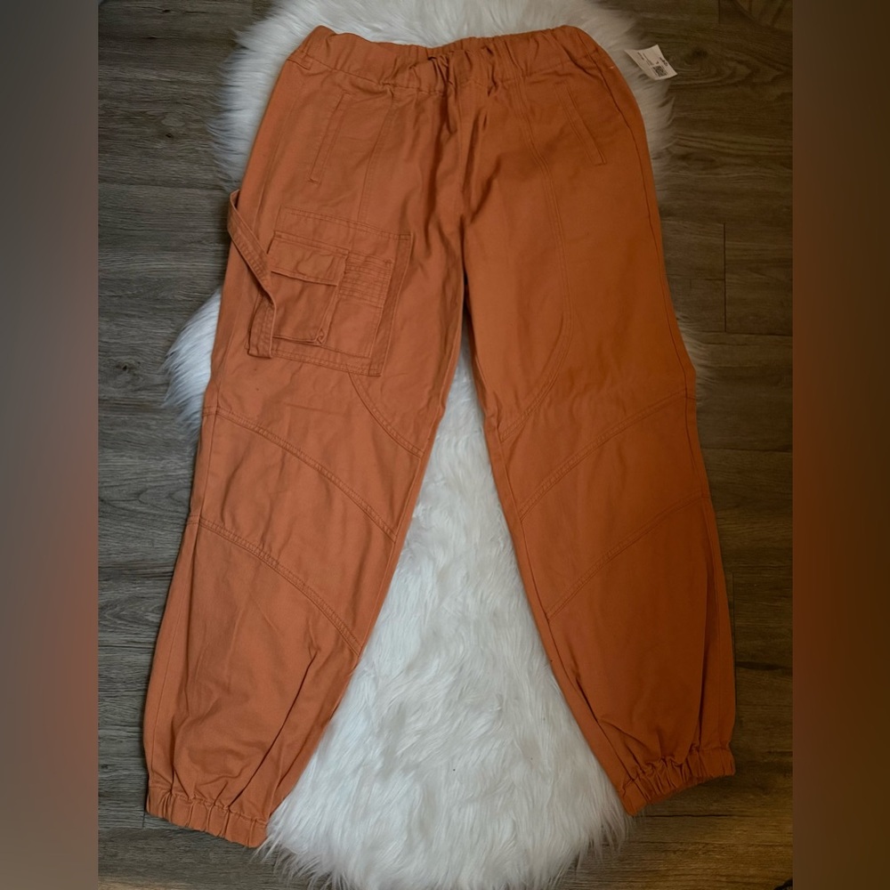 Forever21 Rust Orange Cargo Jogger Pants